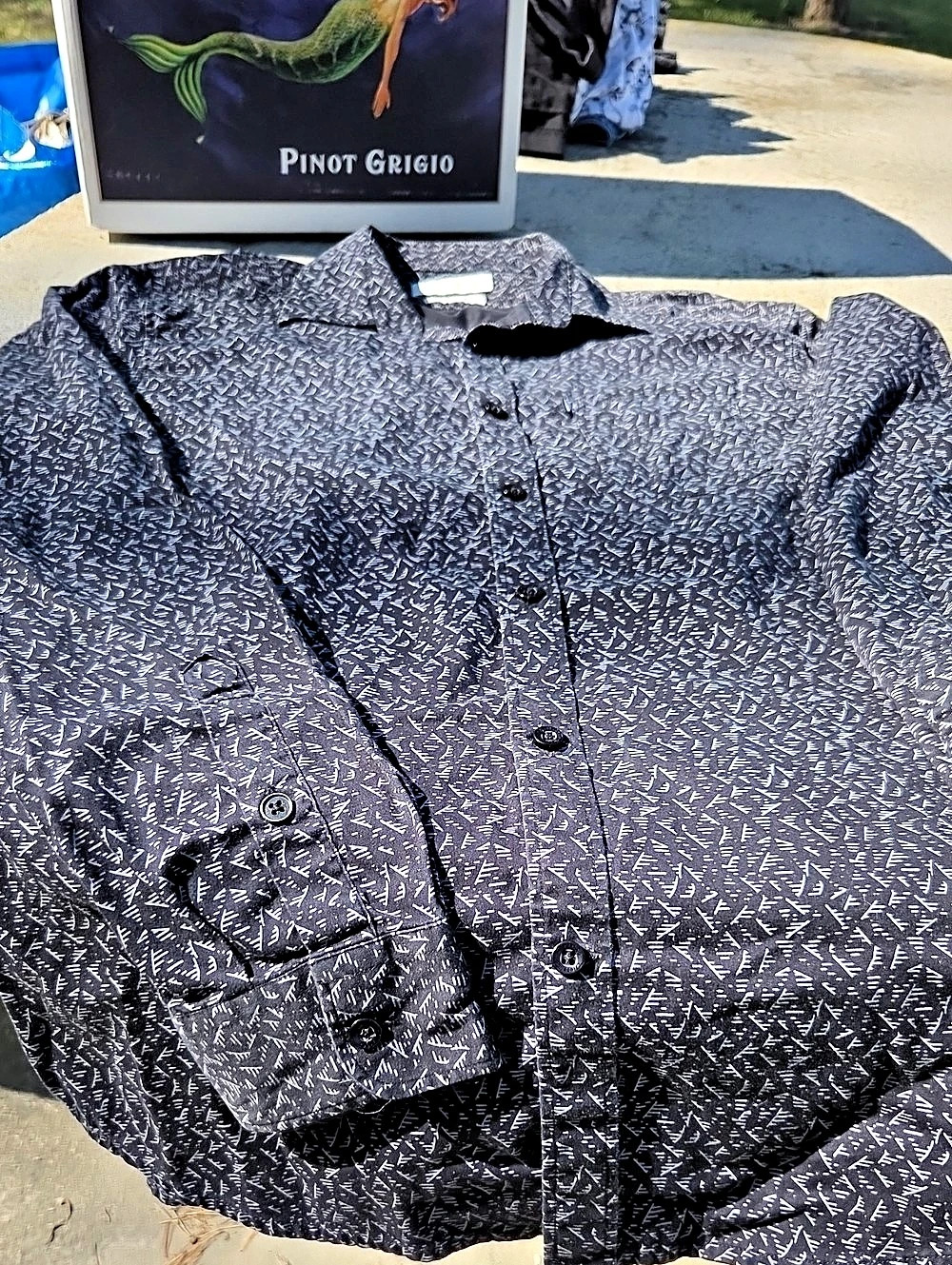 Diesel Abstract Print Cotton Button Down Shirt
